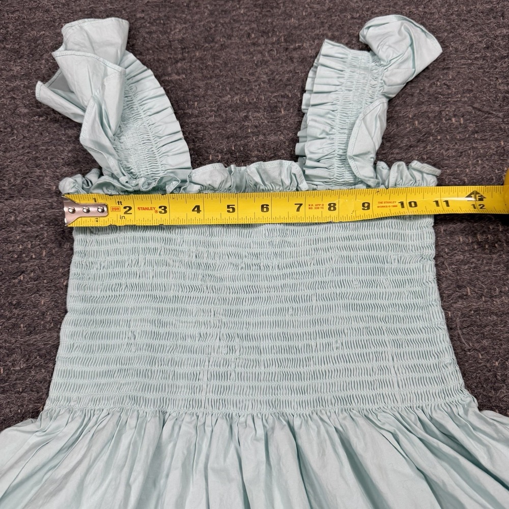 Hill House Home The Ellie Nap Dress XS Green Smocked Tiered Flutter Sleeve Midi - Picture 5 of 10